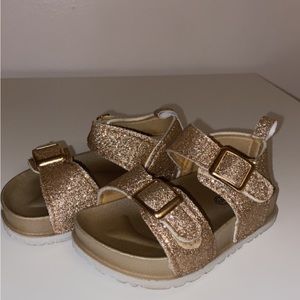 First Steps Gold Glitter Sandal